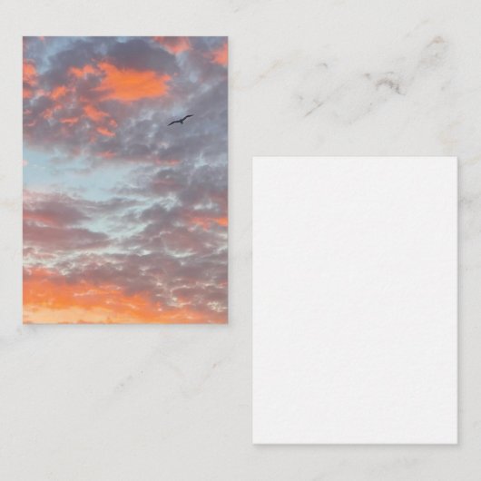 Flying Bird in Clouds Photo ノートカード (正面/裏面)