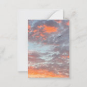 Flying Bird in Clouds Photo ノートカード (正面)