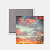 Flying Bird in Clouds Photo マグネット (正面/裏面)