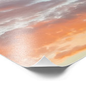 Flying Bird in Pink Clouds Photo Print フォトプリント (角)