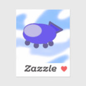 Flying Blue Spaceship シール (シート)