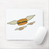 Flying burger burgers funny bob bobs bob's hamburg マウスパッド (マウス)