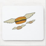 Flying burger burgers funny bob bobs bob's hamburg マウスパッド<br><div class="desc">Flying burger burgers funny bob bobs bob's hamburger food joke meme</div>