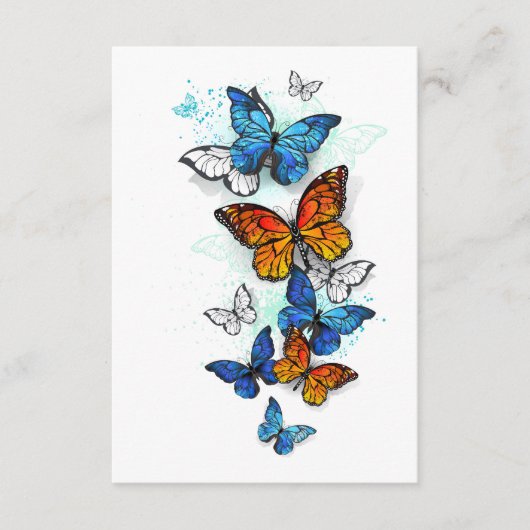Flying Butterflies Morpho and Monarch エンクロージャーカード (正面)