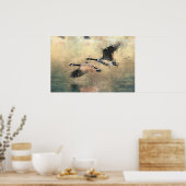 Flying Canada Geese Poster ポスター (キッチン)