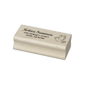 Flying Cartoon Dove Bird Return Address ラバースタンプ (スタンプ)