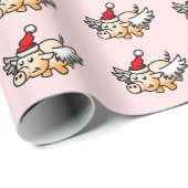 Flying Christmas Pig ラッピングペーパー (ロールコーナー)