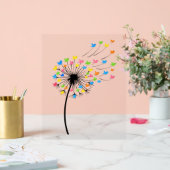 Flying colorful birds dandelion flow アクリルサイン (ウェディング)