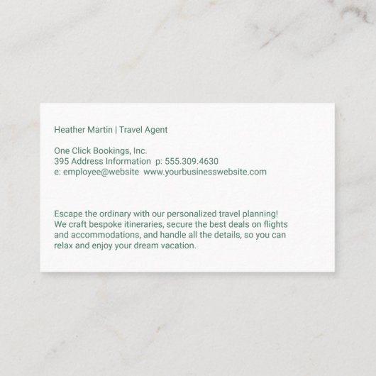 Flying Computer Mouse | Travel Agency 名刺 (裏面)