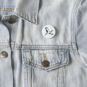 Flying Crane – Minimal Japanese Icon 缶バッジ