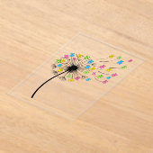 Flying cute bears dandelion flow アクリル招待状 (レイダウン)