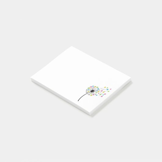 Flying cute bears dandelion flow ポストイット (アングル)