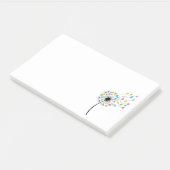 Flying cute bears dandelion flow ポストイット (アングル)