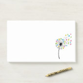 Flying cute bears dandelion flow ポストイット (デスク)