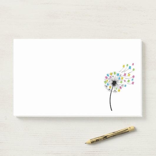 Flying cute bears dandelion flow ポストイット (デスク)