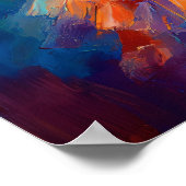 Flying Dove of Peace Impressionist Painting ポスター (角)