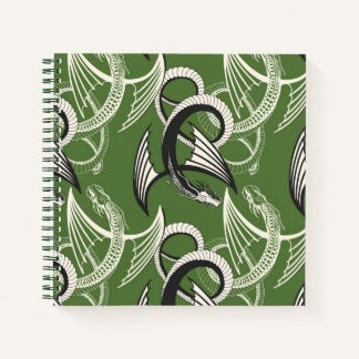 Flying Dragon on the green background. ノートブック