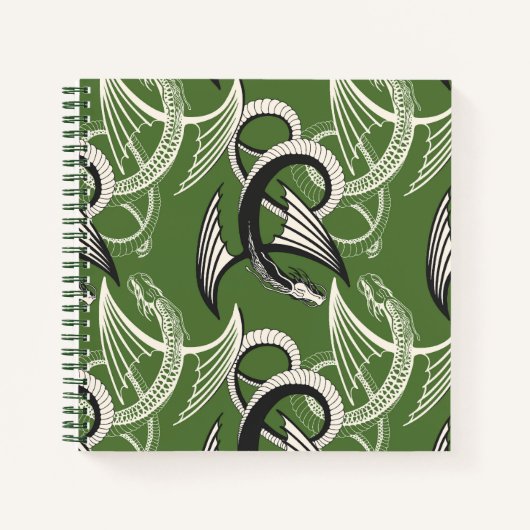 Flying Dragon on the green background. ノートブック (正面)