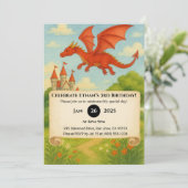 Flying Dragon Over Enchanted Forest Birthday 招待状 (スタンド正面)