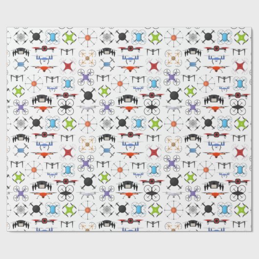 Flying Drones  ラッピングペーパー (フラット)