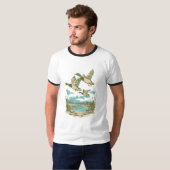 Flying Ducks Wetland Wildlife Nature Hunting Outdo Tシャツ (正面フル)