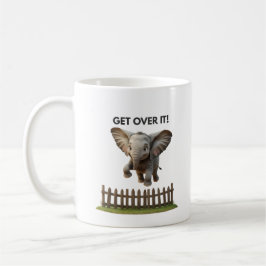 Flying Elephant Mug – Get Over It コーヒーマグカップ