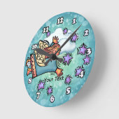 Flying Fairy clock ラウンド壁時計 (傾斜)
