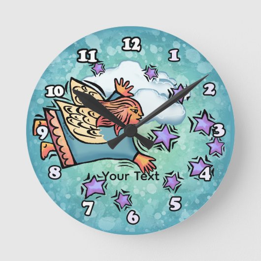 Flying Fairy clock ラウンド壁時計 (正面)