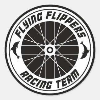 Flying Flippers Racing - Aufkleber Rund ラウンドシール