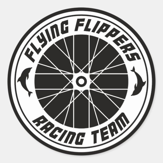 Flying Flippers Racing - Aufkleber Rund ラウンドシール (正面)