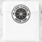 Flying Flippers Racing - Aufkleber Rund ラウンドシール (バッグ)