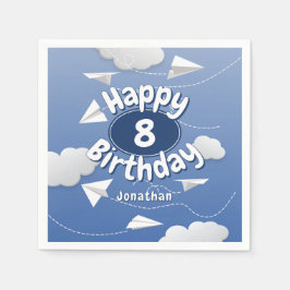 flying folded paper airplanes childrens birthday スタンダードカクテルナプキン