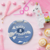 flying folded paper airplanes childrens birthday ペーパープレート (パーティー)