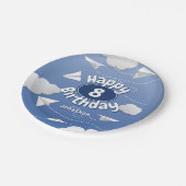 flying folded paper airplanes childrens birthday ペーパープレート (アングル)