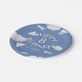 flying folded paper airplanes kids birthdays ペーパープレート (アングル)