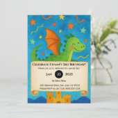 Flying Green Dragon Over Starry Castle Birthday 招待状 (スタンド正面)