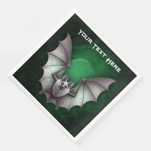Flying Grey Bat Spooky Green Glowing Cave Trees (コーナー)