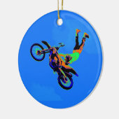 Flying Handstand - Freestyle Motocross Stunt セラミックオーナメント (左)