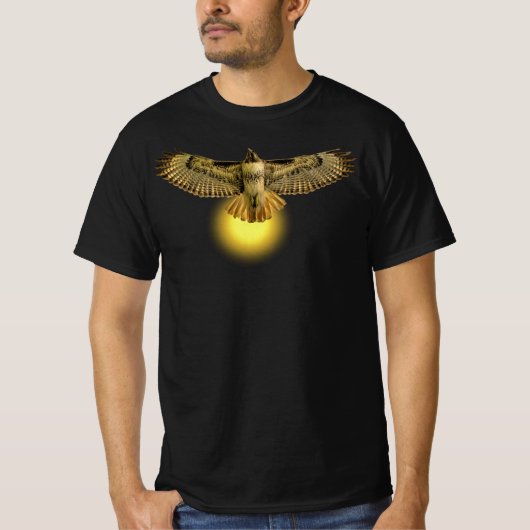 Flying Hawk in the Sun Tシャツ (正面)