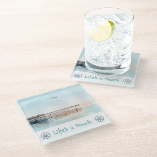 Flying High at Low Tide ガラスコースター (アングル)