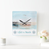 Flying High at Low Tide スクエア壁時計 (ホーム)