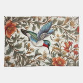 Flying Hummingbird William Morris Inspired キッチンタオル (横)