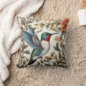 Flying Hummingbird William Morris Inspired クッション (ブランケット)