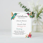 Flying Hummingbirds Red Tropical Flower Wedding (スタンド正面)