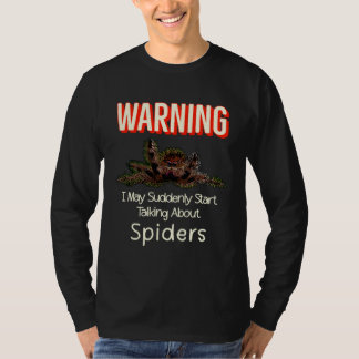 Flying Jumping Spider Warning Spooder Mom Spooder  Tシャツ