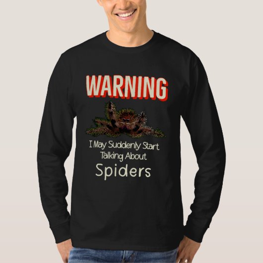 Flying Jumping Spider Warning Spooder Mom Spooder  Tシャツ (正面)