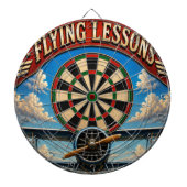 Flying Lessons Vintage Biplane Classic Aviation ダーツボード (正面)