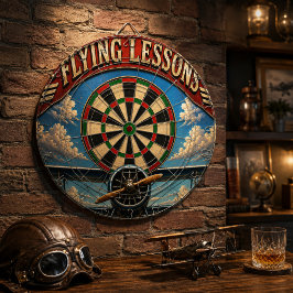 Flying Lessons Vintage Biplane Classic Aviation ダーツボード