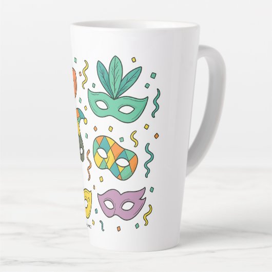 Flying Masks カフェラテマグ (右アングル)