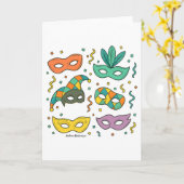 Flying Masks カード (黄色い花)